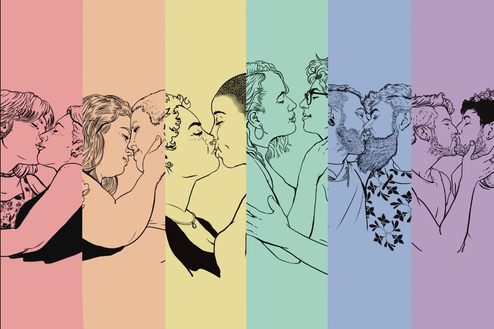 אהבה על הקשת - אוסף גלויות